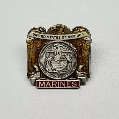 ⭐️ Marines United States Of America Military Hat Vest Jacket Pin Pinback • $8.49