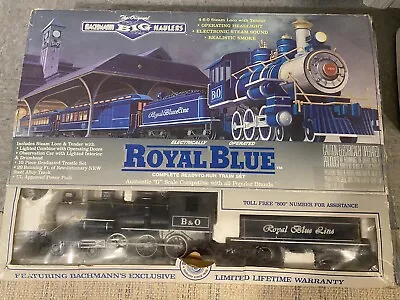 Bachmann Big Haulers Royal Blue G Scale Electric Model Railroad Set Untested • $225