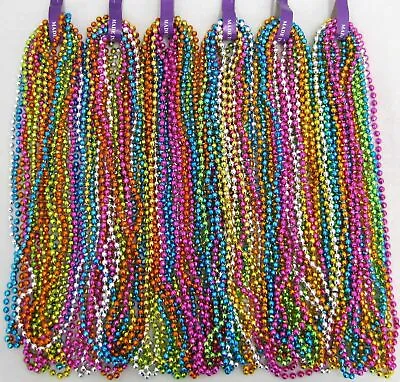 Mardi Gras Beads Neon Assorted Disco 6 Dozen 33  Parade School 72 Necklaces • $15.99