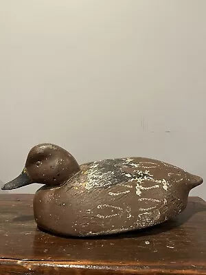 VINTAGE WOOD FOLK ART DUCK DECOY - Michigan • $94.99