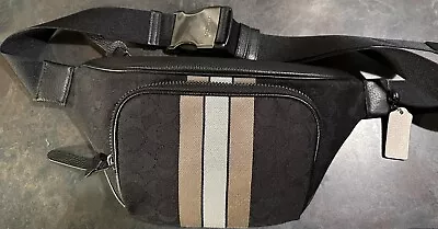 Coach C5396 Signature Jacquard Striped Thompson Men's Belt Waist Bag Fanny Pack • $95