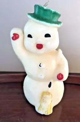 Vintage Gurley 5  Christmas Snowman Candle Unburned • $10.95