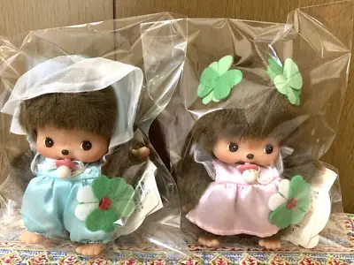 Clover Bebichhichi Boy & Girl Push Doll Set Monchhichi Kawaii Super RARE • $119