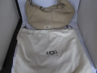 UGG Beige Suede  Hobo Purse Shoulder Strap With Dust Storage Bag • $29.99