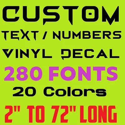 Text Decal Vinyl Lettering Personalized Sticker Business Sign Name CUSTOM MADE(2 • $3.99