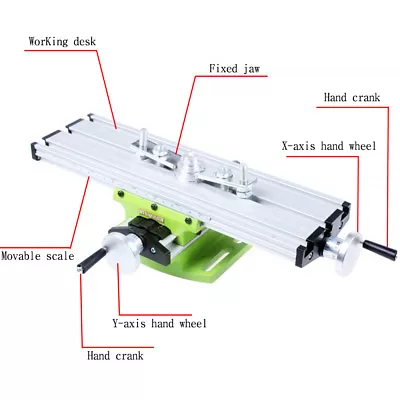 Milling Machine Table Work Table Cross X Y Slide Bench Drill Press Vise Table  • $39.01