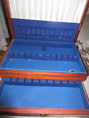 Vintage Wooden Silverware Box W/drawer • $7.50