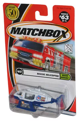 Matchbox Rescue Rookies (2001) White & Blue Toy Helicopter #63/75 • $19.77