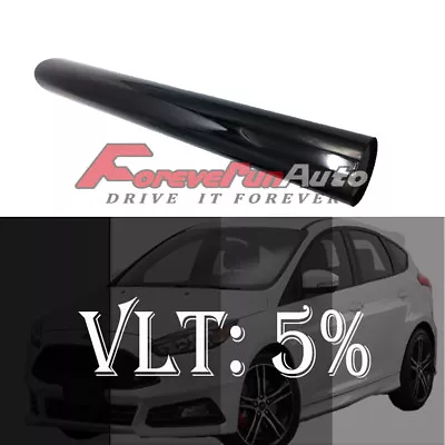 $44.95 • Buy New 20 X100FT 5% Limo Shade 2Ply Car Window Tint Film Roll 5% 