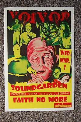 Voivod Soundgarden Faith No More Concert Poster 1990  Minnesota First Avenue - • $5