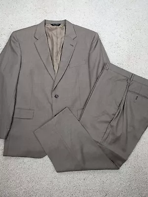 Jos A Bank Suit Mens 43R Jacket 37x27 Pants Beige Tan Khaki Signature Wool Coat • $69.94