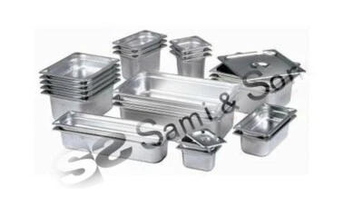 Stainless Steel Gastronorm Pan Gastro Container Tray Bain Marie Food Pot Lid • £2.69