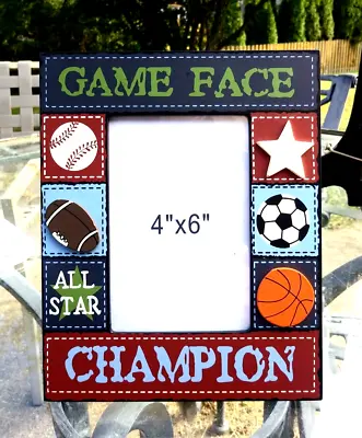 £9.79 • Buy Picture Frame Sports Game Face Football Soccer Baseball Champion 4 X 6