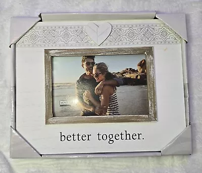Malden Wood Accent Picture Frame Holds 4 X6  Photo New In Box Better Together • $10