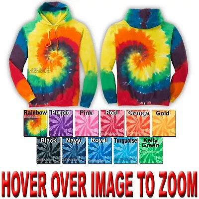 Mens Tie Dye Adult Hoodie Hooded Sweatshirt S M L XL 2X 3X 4X  11 COLORS NEW • $26.99