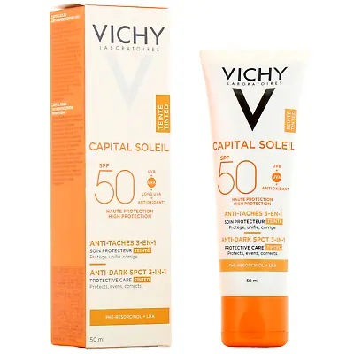 Vichy Capital Soleil Anti Dark Spot Tinted 3 In 1 SPF50+ 50ml • $26.80