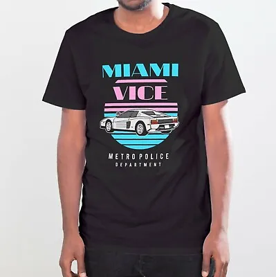Miami Vice Funny Retro TV Fathers Day Gift Mens Tshirts • £16.99