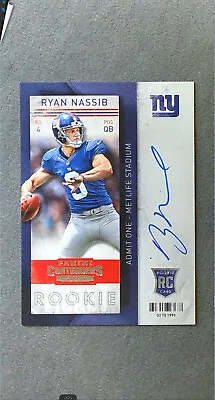 2013 Panini Contenders Rookie Ticket Auto #232 Ryan Nassib Giants • $4