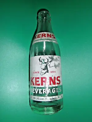 Kerns Beverages Soda Bottle EL Kerns | Trenton NJ | 8 Oz. | 1960's • $6.90