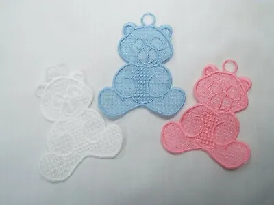 £2.69 • Buy  Large ,Embroidery Lace Teddy Bear  Motif ,Applique,Wedding,Trimmings,Patch 