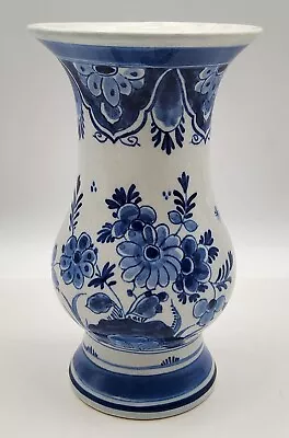 Vintage 1955 Royal Delft Blue Koninklijke De Porceleyne Fles Vase 5 3/4  • $37.49