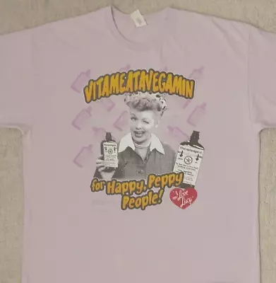 I Love Lucy Vitameatavegamin Vintage 2009 Print T Shirt _ Size 2XL • $14.99