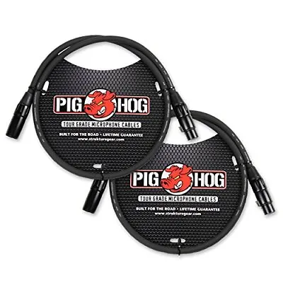 Pig Hog PHM3 8mm Tour Grade Mic Cable XLR 3ft - 2-pack • $19.40