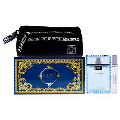 Versace Man Eau Fraiche - 3 Pc Set 3.4oz EDT Spray 10ml EDT Spray (Mini) • $75.45