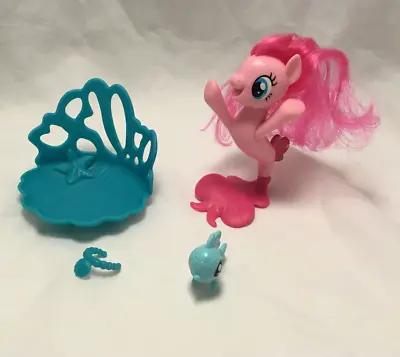 Seaponies Pinkie Pie My Little Pony MLP 4  Action Figure W/ Accessories - Hasbro • $11.95
