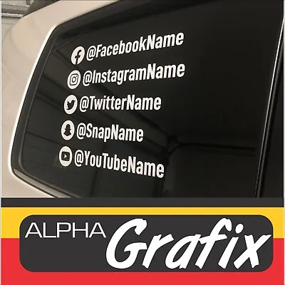 Social Media Tag Sticker 80mm High Facebook Instagram Twitter And More • $16