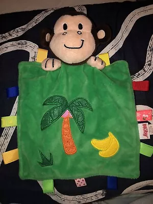 Nuby Monkey Tree Taggies Baby Comforter Blanket Blankie Soft Plush Toy • £8