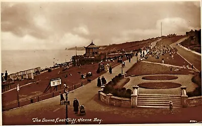 £6.95 • Buy KENT Herne Bay Postcard C1910 Real Photo Downs East Cliff Prom  Bathing Machines