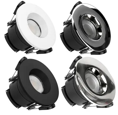 Fire Rated CCT LED Dimmable Downlight Recessed Spotlights IP65 White Cool White  • £7.49