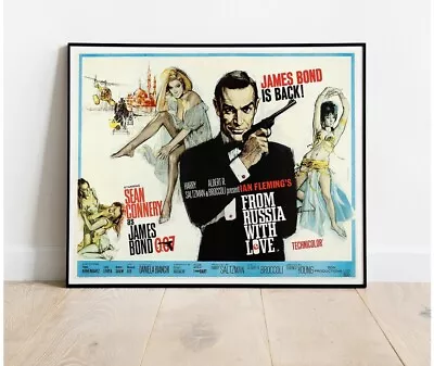 JAMES BOND FROM RUSSIA WITH LOVE #3 SEAN CONNERY REPRO Film Poster 30  X 24  • £11.99