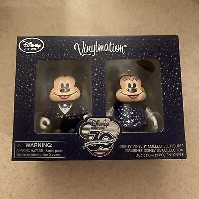 Vinylmation Mickey & Minnie Mouse 3'' Figure Set - Disney Store 30th Anniversary • $0.99