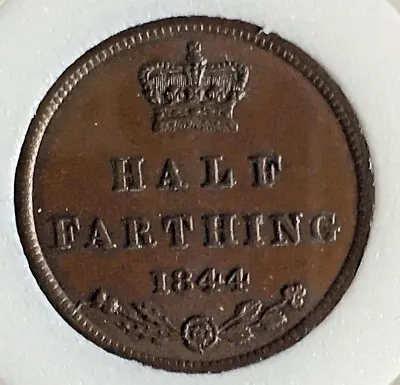 1844 Queen Victoria Half Farthing Virtually UNC • £16