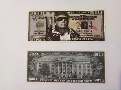 Trump Collection Eight 1 Million Dollar Double Sided Novelty Banknotes. • £4.35