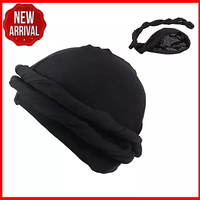 Halo Turban Durag For Men  Satin Silk Lined Elastic Turban Head Wrap Head Scarf • $8.28