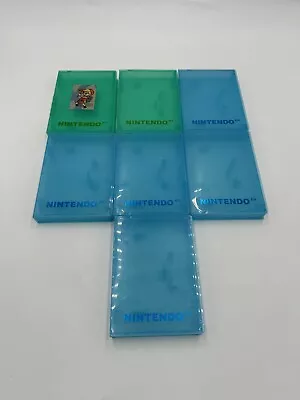 Nintendo 64 N64 Lot Of 7 Clear Plastic Clamshell Storage Cases Green Blue OEM • $34.95