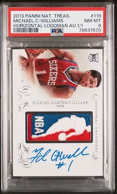 Michael Carter-Williams 2013 National Treasures Logoman RC Rookie Patch Auto 1/1 • $14999.95