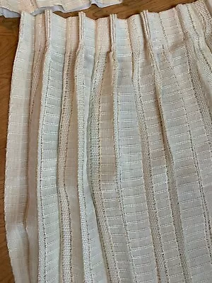 Vintage Jc Penney Open Weave Textured Lined Pinch Pleat Curtain Panels Retro MCM • $45