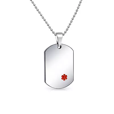 Personalize Identification Medical Alert ID Dog Tag Stainless Steel SM • $12.99