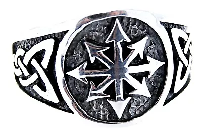 Ring Finger Ring Chaostern 925 Sterling Silver Size 52-76 Chaos Star Magic • $37.25