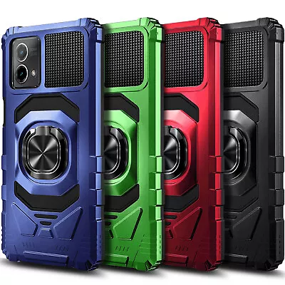 For Motorola Moto G Stylus 5G (2023) Shockproof Ring Stand Case + Tempered Glass • $9.99