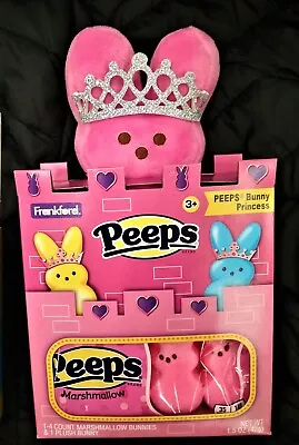 Lot Of 4- Peeps Pink Princess Bunny Plush +4ct Marshmallow Gift Set BBD Jan 2025 • $17.98