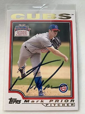 Mark Prior Autographed Baseball Card 2004 Topps National Trading Card Day #2 • $10