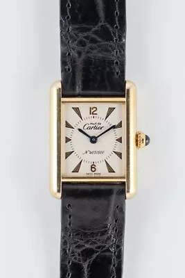 Auth Cartier Watch Sm Must De Tank Ref.1613 Limited 500 Vermail Quartz F/s • $3362