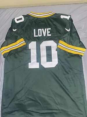 Jordan Love Green Bay Packers Nike Green Football Jersey Men’s Size Large • $45