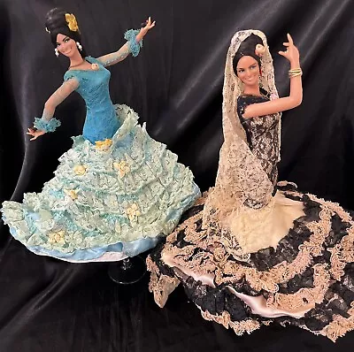 Two Vintage Spanish Flamenco Dancers Dolls • $4.99