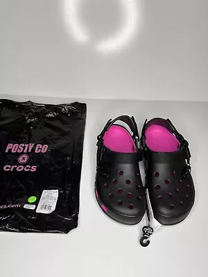 Crocs Post Malone X Duet Max Clog II Black / Pink 207268-001 Men's Size 10 • $155